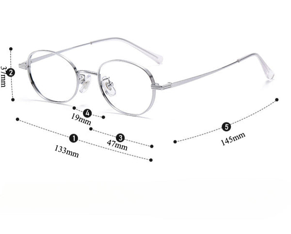 Titanium Vintage Round Eyeglasses Frames ST 5015