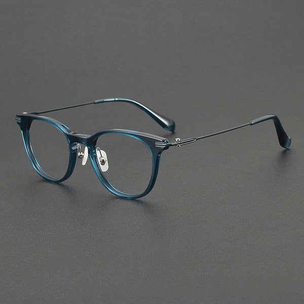 Tozo Vintage Titanium Round Glasses Frame