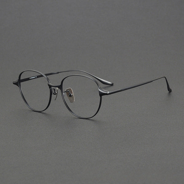 Waryn Vintage Titanium Round Glasses Frame