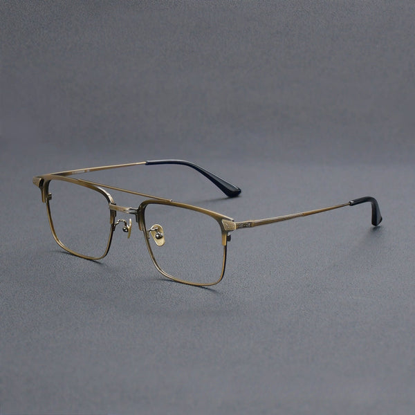 Madun Business Square Titanium Double-bridge Glasses Frame