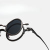Zev Round Titanium Glasses Frame With Magnetic Sunglasses Clips