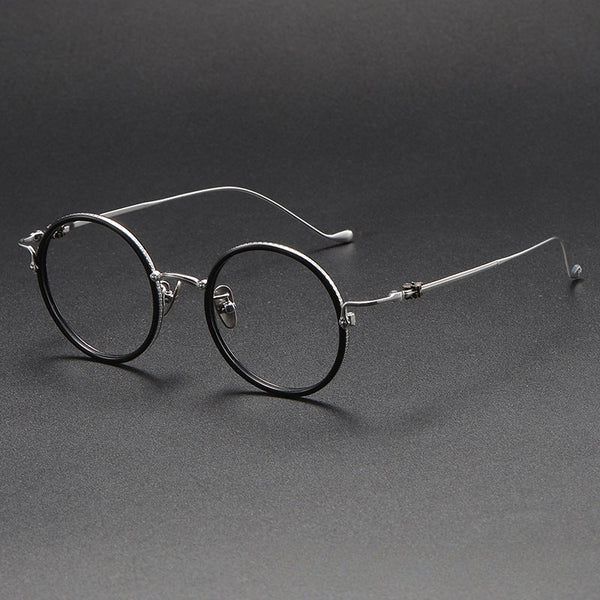 Titanium Vintage Round Eyeglasses Frames 80924