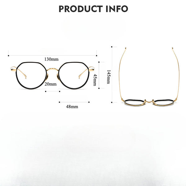 Titanium Geometric Glasses FrameKMN7310