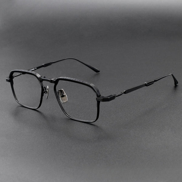 Phu Vintage Rectangle Titanium Foldable Eyeglasses Frame