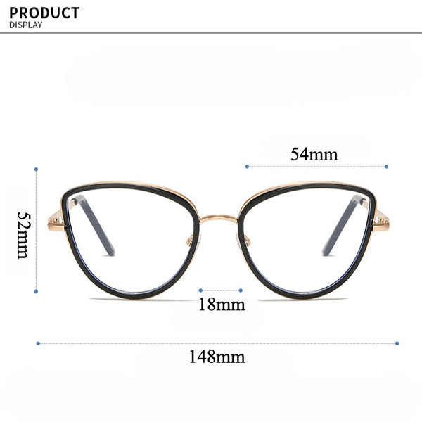 Light Metal Cat Eye Glasses