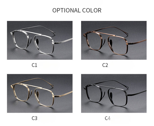 Retro Titanium Square Glasses Frame KMN9501