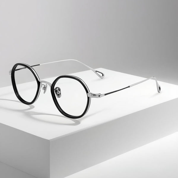 Gildo Retro Round Titanium Glasses Frame