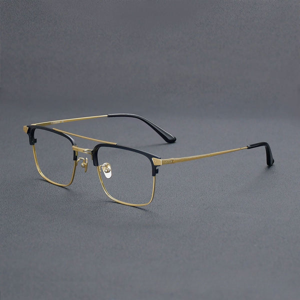 Madun Business Square Titanium Double-bridge Glasses Frame