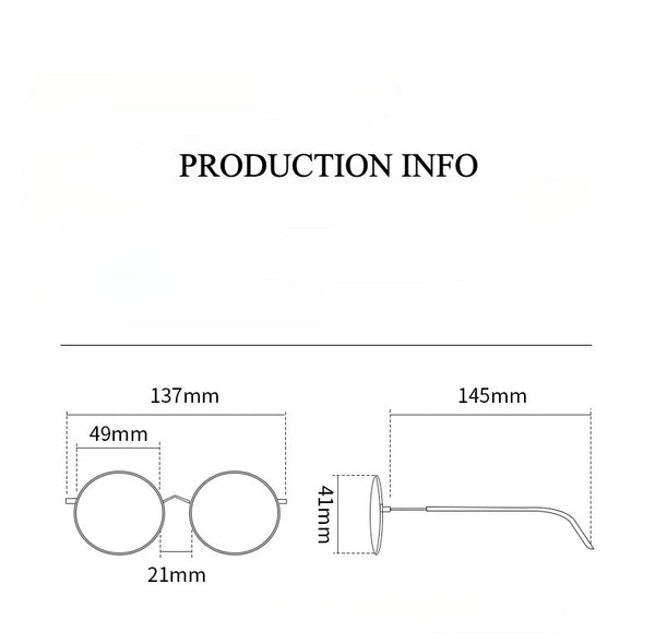 Titanium Vintage Round Eyeglasses Frames ST DALIY