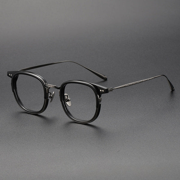 Titanium Vintage Square Eyeglasses Frames GD001