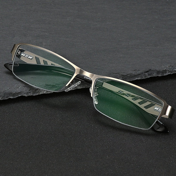 Color-Changing Business Aluminum Alloy Myopia Glasses