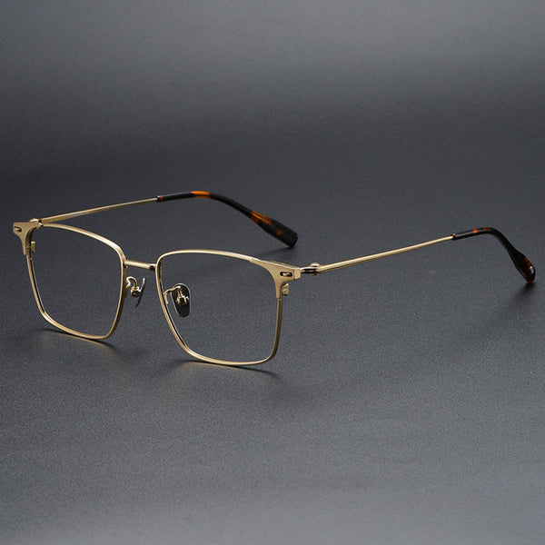 Teff Vintage Titanium Square Glasses Frame