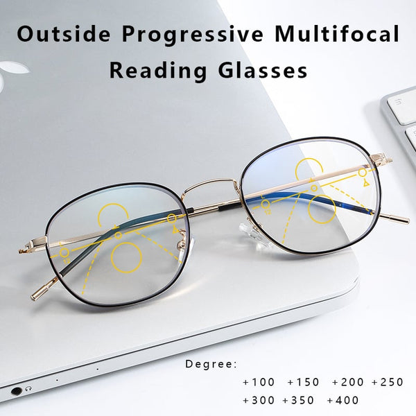 Multi-Focus Far And Near Photochromic Outdoor Magnifying Optical Glasses - CML33006