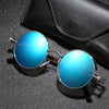 Retro Round Metal HD Polarized Steampunk Sunglasses
