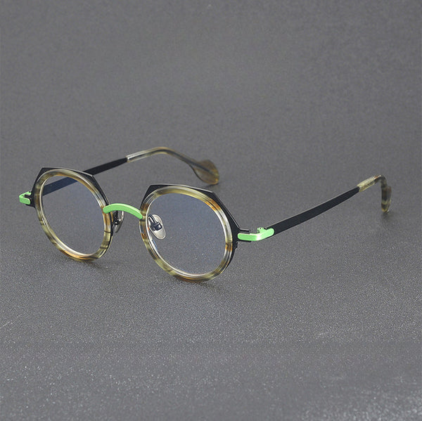 Mealo Retro Round Titanium Glasses Frame