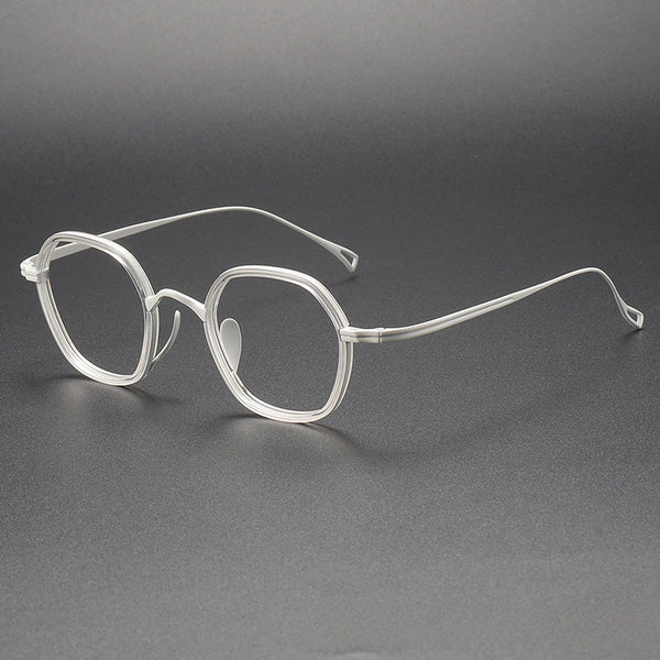 Titanium Geometric Glasses Frame 80873