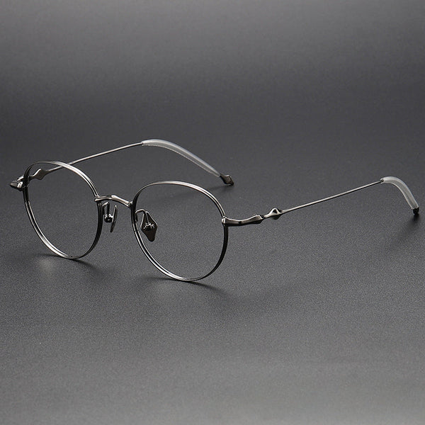 Titanium Vintage Oval Eyeglasses Frames EP