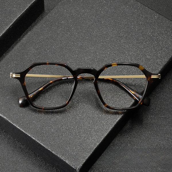 Wally Vintage Titanium Polygon Glasses Frame