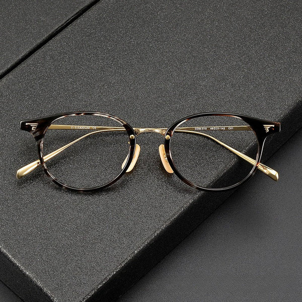 Herta Retro Oval Titanium Glasses Frame
