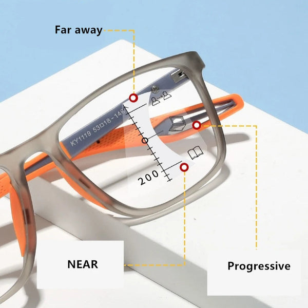 Ultra-Light Multifocal Photochromic Progressive Anti-Blue Light Reading Glasses-CML029