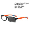 Ultralight Sports Multifocal Reading Glasses – Progressive, Photochromic, Blue Light Blocking- CML048