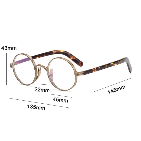 Farid Handmade Round Glasses Frame