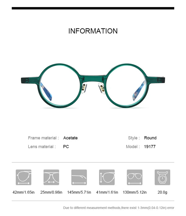 Vorn Vintage Round Acetate Glasses Frame