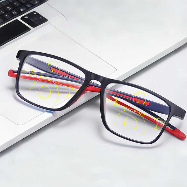 Ultra-Light Multifocal Photochromic Progressive Anti-Blue Light Reading Glasses-CML036