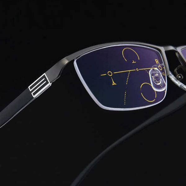 Titanium Ultra-Light Multifocal Progressive Smarth Photochromic Reading Glasses CMLH809
