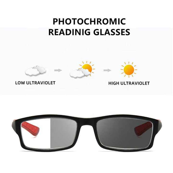 Ultralight Sports Multifocal Reading Glasses – Progressive, Photochromic, Blue Light Blocking- CML048