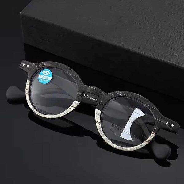 Retro Round Progressive Reading Glasses – Multifocal & Blue Light Blocking - CML1602