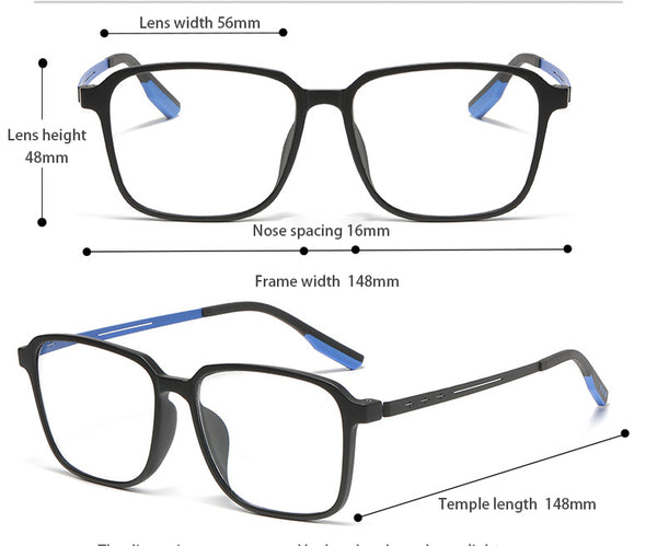 Square Ultra-Light Multifocal Progressive Smarth Photochromic Reading Glasses CML902
