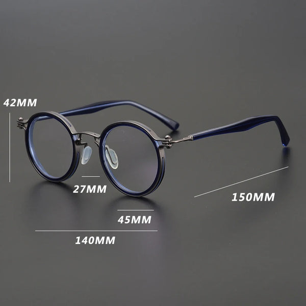 Tate Vintage Round Acetate Glasses Frame