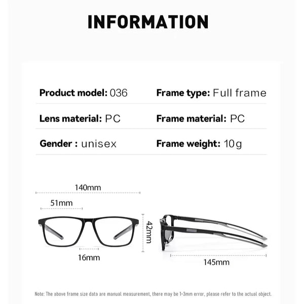 Ultra-Light Multifocal Photochromic Progressive Anti-Blue Light Reading Glasses-CML036