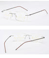 Frameless Ultra-Light Multifocal Progressive Square Anti-Blue Light Reading Glasses