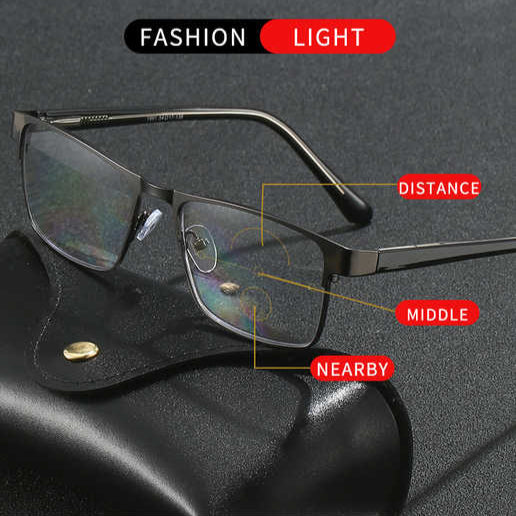 Ultralight Photochromic Progressive Blue Light Blocking Reading Glasses - CML-1998
