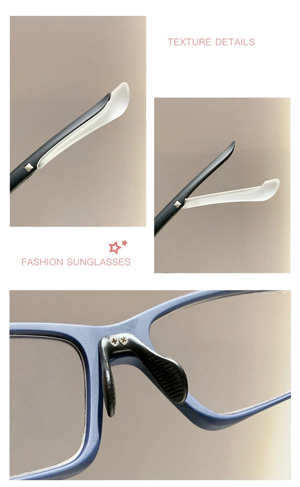 Ultra-light TR90 Multifocal Photochromic Progressive Anti-Blue Light Sport Reading Glasses - CML81278