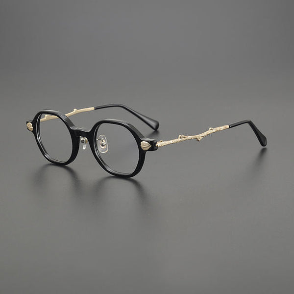 Leach Retro Round Acetate Oversize Glasses Frame