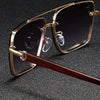 Classic Gold Edge Square Sunglasses