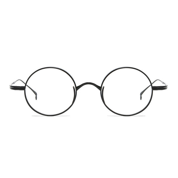 Titanium Vintage Round Eyeglasses Frames 10518R