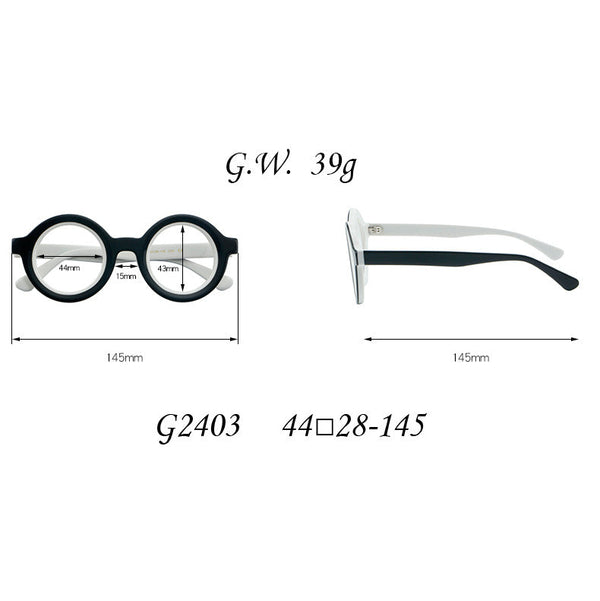 Sean Retro Round Acetate Glasses Frame 2403