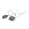 Ferrell Titanium Vintage Eyeglasses Frame With Sunglasses Clips