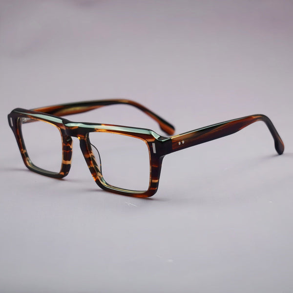 Foote Retro Square Acetate Glasses Frame
