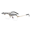 Zow Titanium Business Glasses Frame With Flip-top Sunglasses Clips