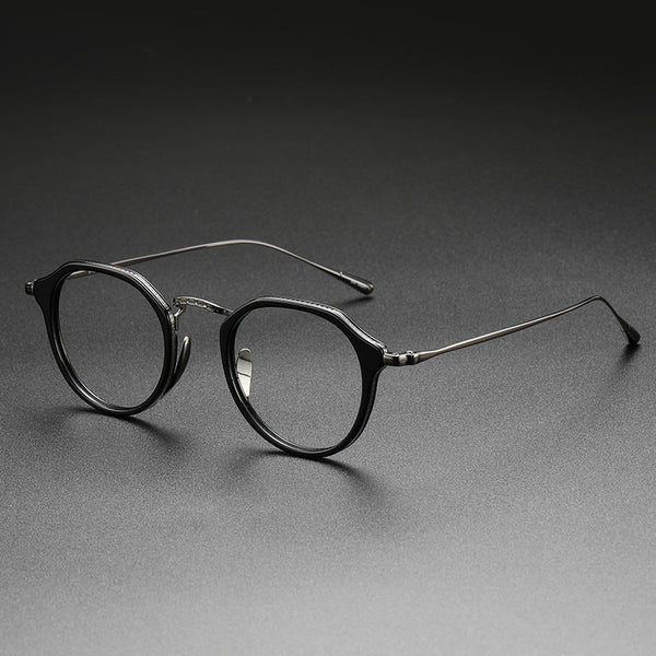 Titanium Vintage Geometric Eyeglasses Frames KMN1113