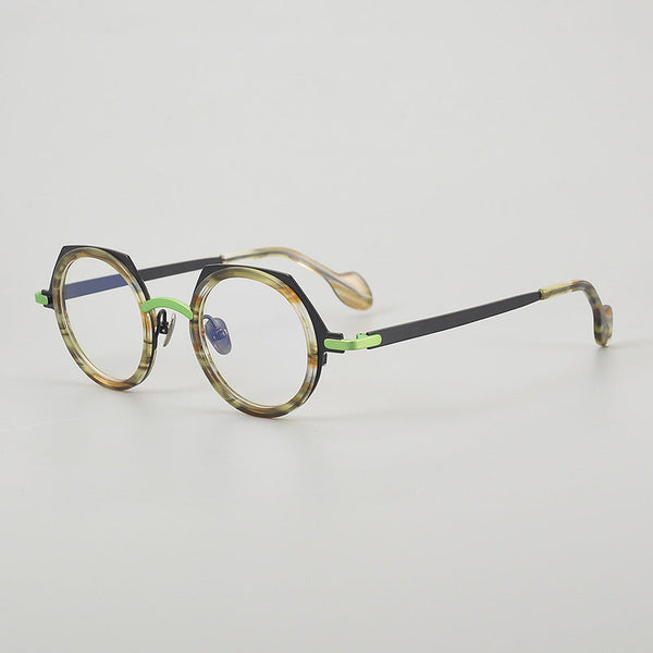 Mealo Retro Round Titanium Glasses Frame