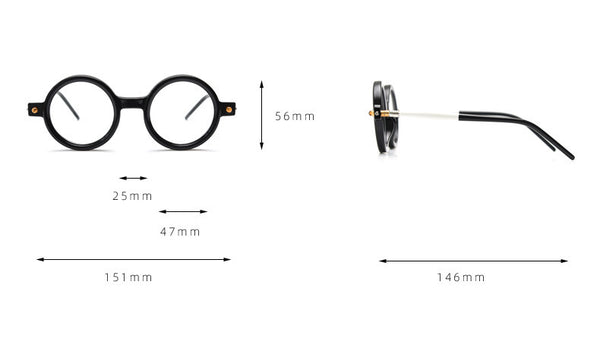 Vintage Retro Round Acetate Optical Glasses Hyperopia Anti-Blue Light Reading Glasses