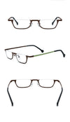 Pure Titanium Square Half Rim Eyeglasses Frame - CM185851