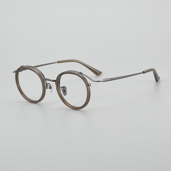 Titanium Vintage Round Eyeglasses Frames SC2222