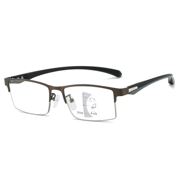 Titanium Multi-Focus Reading Glasses Progressive Double Light Anti-Blue Light